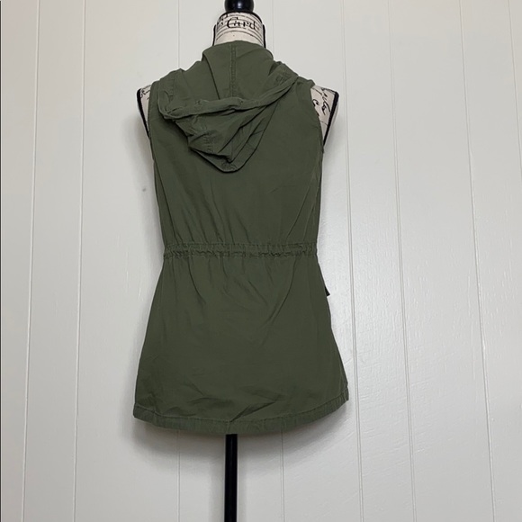 Mudd Olive Green Hooded Utility Vest - Picture 2 of 7